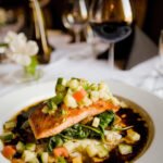 Salmon steak for Valentine’s day dinner